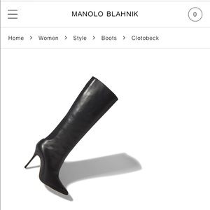 Manolo Blahnik pointy toe stiletto boot